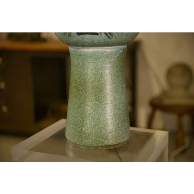 Guillerme et Chambron Ceramic Table Lamp by Guillerme et Chambron, 1980s For Sale - Image 4 of 8