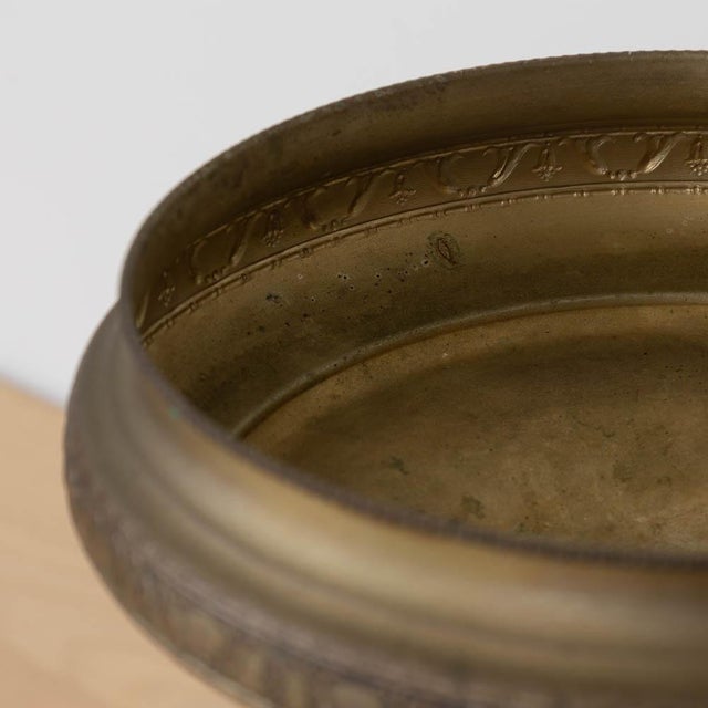 1930s Large French Pewter Pedestal Dish For Sale - Image 9 of 11