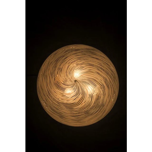 Metal Vintage Brass Ceiling Lamp For Sale - Image 7 of 9