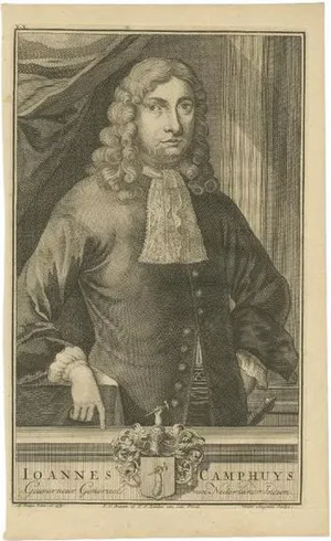 François Valentijn, Portrait of J. Camphuys, 1726, Paper