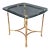 1960s Hollywood Regency or Late MCM Italian Brass and Glass Table For Sale