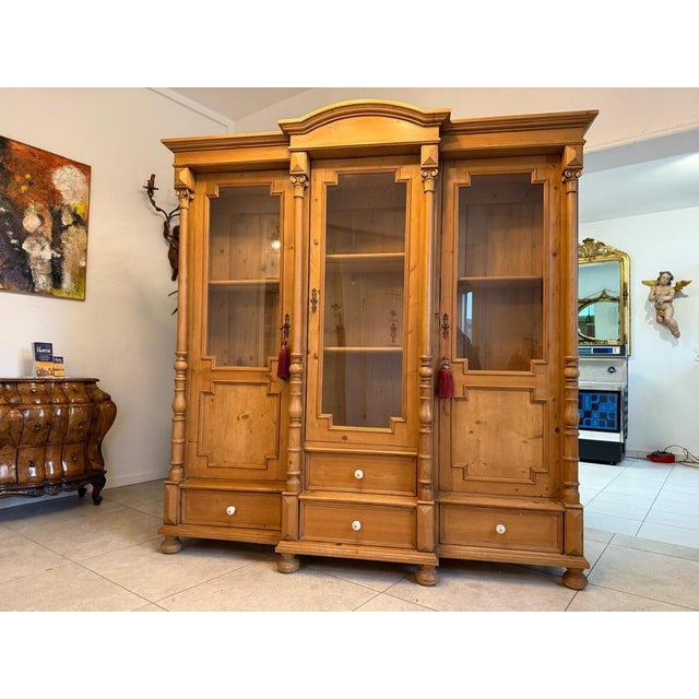 Antique Farmhouse Display Cabinet For Sale - Image 16 of 16