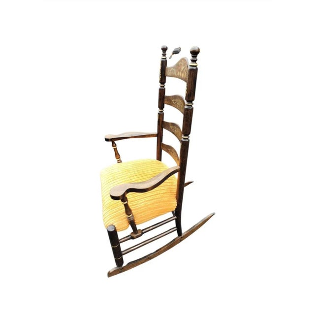 American Nichols & Stone Hitchcock Style Rocking Chair in Honor of u.s Gen. Sylvanus Thayer, Circa 1960s For Sale - Image 3 of 11