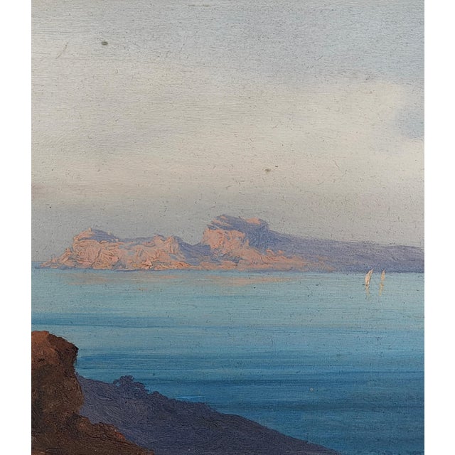 Andrea Cherubini, View of Capri, 1800s, Oil Painting For Sale - Image 4 of 5