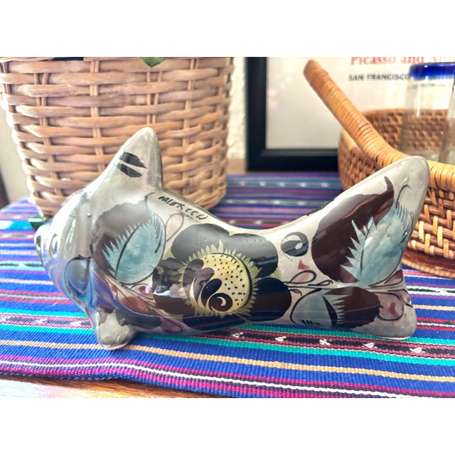 Mid 20th Century Mid 20th Century Mexican Folk Art Hand-Painted Tonala Fish For Sale - Image 5 of 8