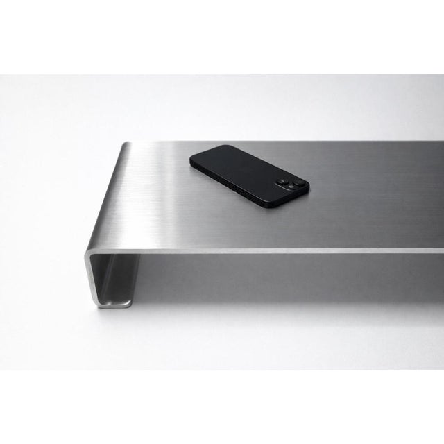 Metal Handmade Desktop Monitor Stand in Stainless Steel by Veliento For Sale - Image 7 of 9