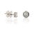 Not Yet Made - Made To Order Handcrafted Diamond Pave Stud Earrings in 18k Solid White Gold - A Pair For Sale - Image 5 of 9