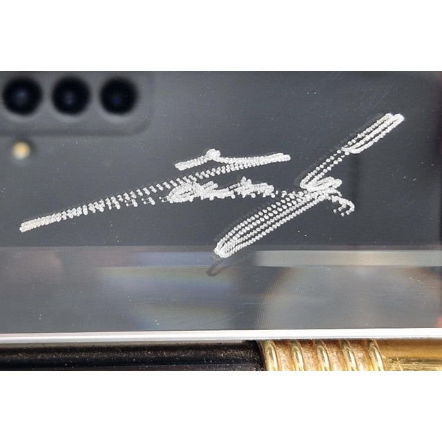 Black Modern Black Lacquer Metal Triangle Mirror, 1970s For Sale - Image 8 of 14