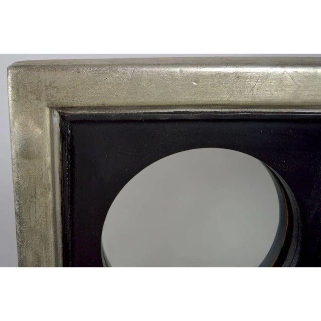 Modern Mod Op Art Plywood, Glass and Fiberglass Mirror For Sale - Image 3 of 10