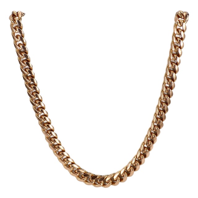21.5in 14k Rose Gold Link Chain Necklace For Sale