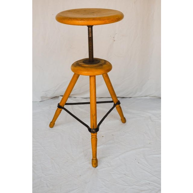 VIntage Adjustable Stool For Sale - Image 4 of 8