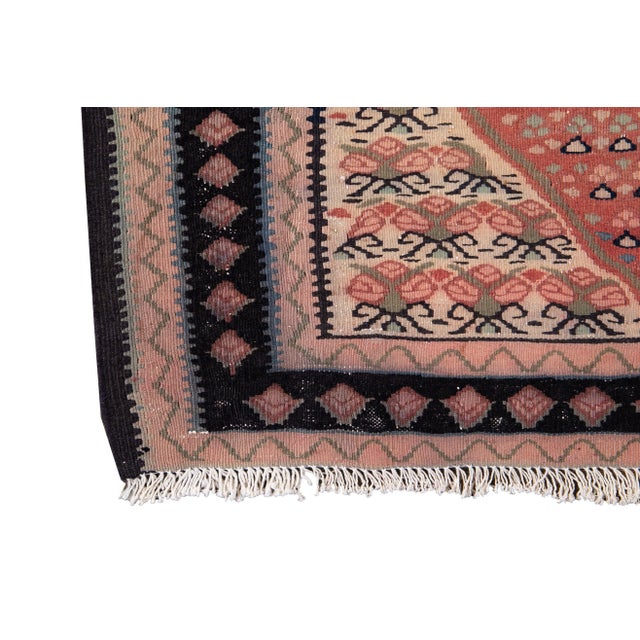 Tan Mid-20th Century Vintage Kilim Rug 4' 5" X 10' 11''. For Sale - Image 8 of 13