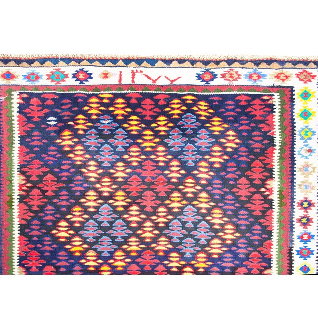 Vintage Persian Qazvin Kilim Rug For Sale - Image 16 of 18