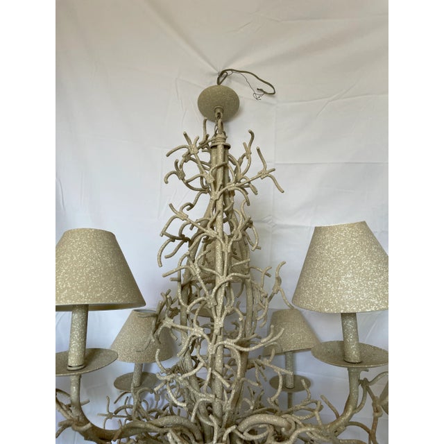 1970's Mid-Century Modern Faux Coral Reef Style Meyda Style Chandelier For Sale - Image 9 of 13