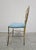 Mid-Century Chiavari Side Chair in Brass with Baby Blue Plush Seat, 1950s For Sale - Image 6 of 13
