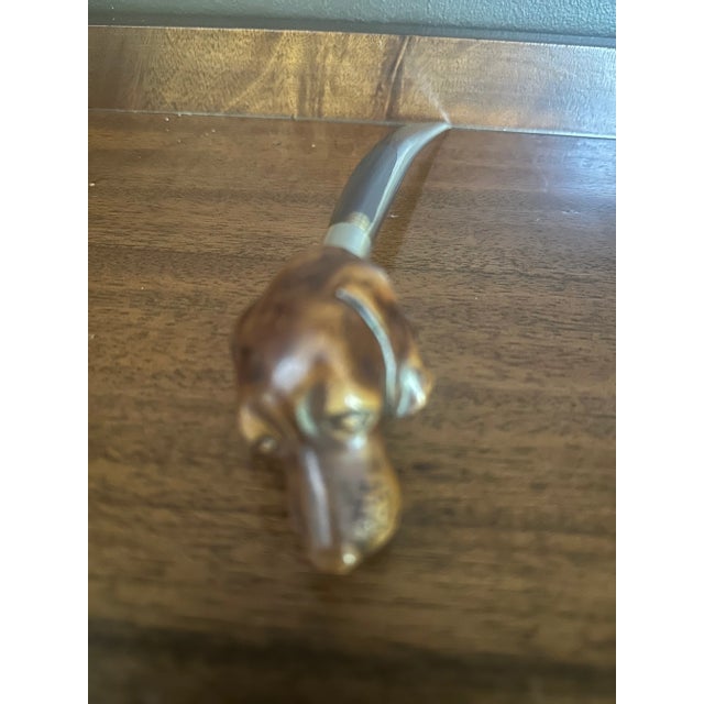 Traditional Antique Hand-Carved Dog Head Letter Opener, Early 20th Century For Sale - Image 3 of 4