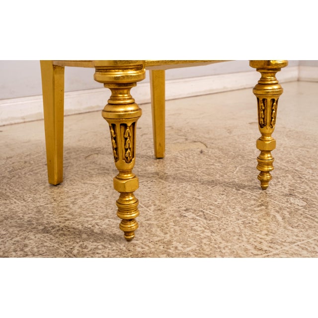 Set of 14 French Louis XIV Style Gold Gilt Carved Throne Dining Chairs For Sale - Image 11 of 18