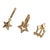 Contemporary Trio Gold & Diamond Sparkly Star Earrings, 3 Pieces For Sale - Image 3 of 10