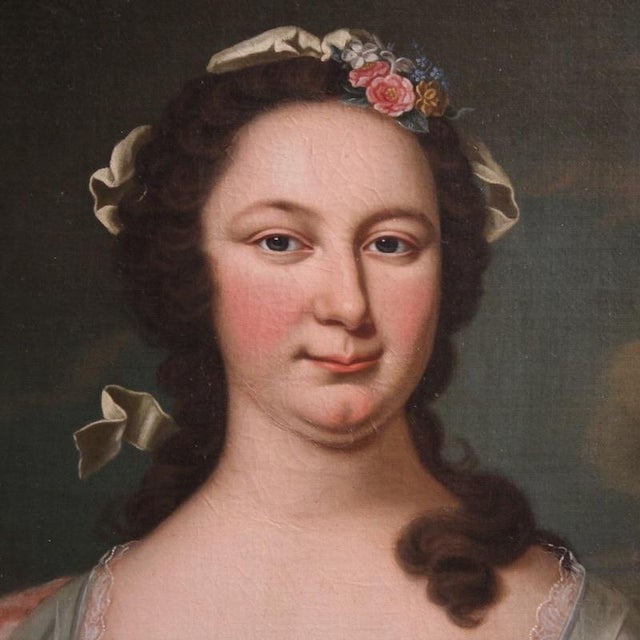 Early 19th Century Austrian Artist, Portrait Composition, 1830, Oil Painting on Canvas For Sale - Image 5 of 15