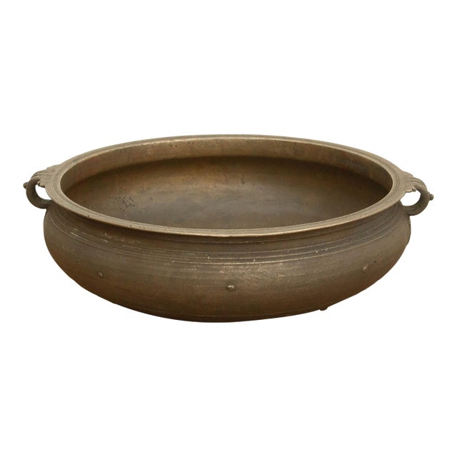 Antique Traditional Kerala Handled Urli Vessel For Sale