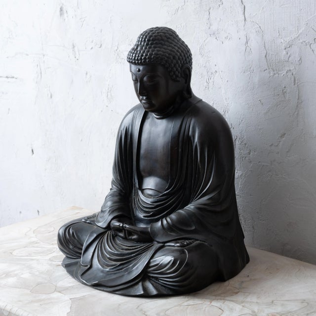 Japanese A Japanese Bronze Buddha For Sale - Image 3 of 10