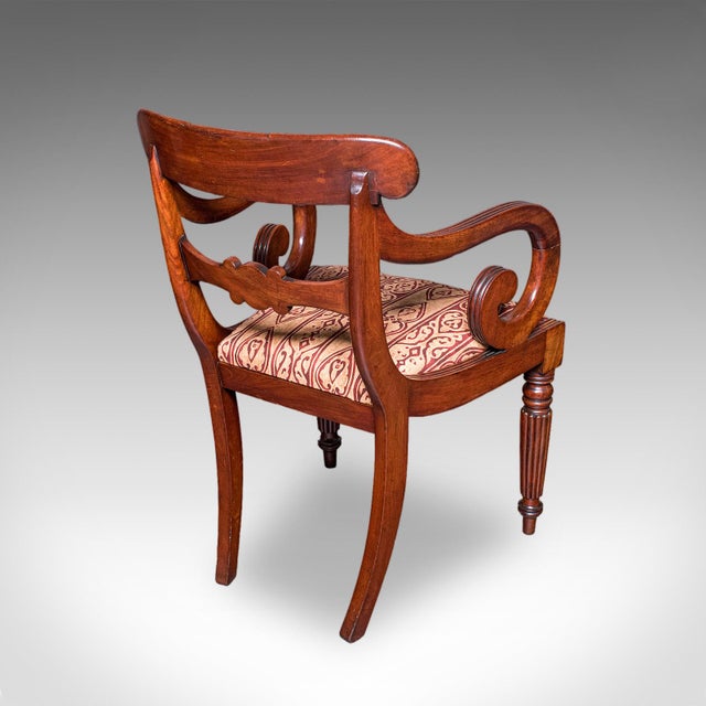 Pair of Antique Morning Room Elbow Chairs, English, Reception Seat, William IV For Sale - Image 6 of 12