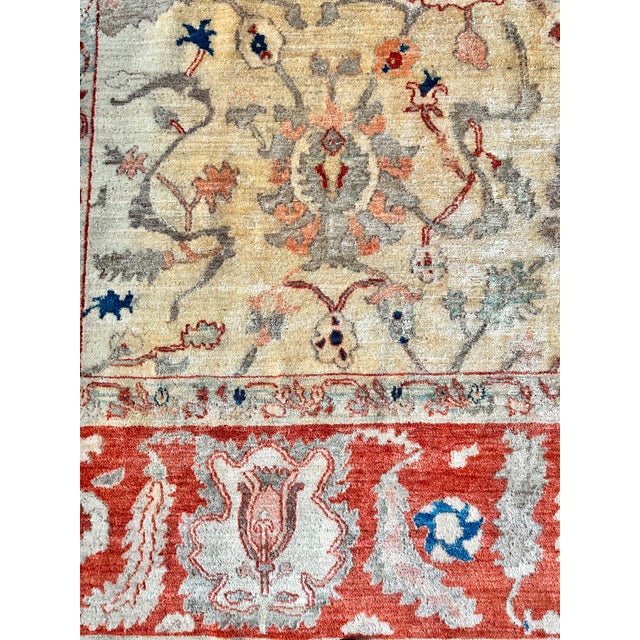 Textile Vintage Afghan Wool Rug attributed to Ziegler & Co., 1950s For Sale - Image 7 of 17