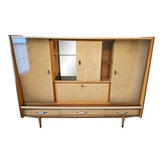 Mid 20th Century German Dry Bar Cabinet / Display Hutch by Möbel-Braun For Sale