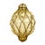 Metal Antique Venetian Citrine Glass and Wrought Iron Lantern, Circa 1920 For Sale - Image 7 of 9