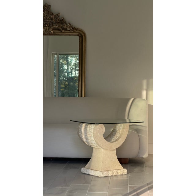 Stone Vintage 1980s Postmodern End Table For Sale - Image 7 of 13