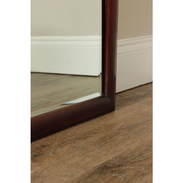 Queen Anne Style Solid Mahogany Keyhole Wall Mirror For Sale - Image 11 of 12