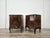 Chippendale Walnut Burl Bedside Tables, 1940, Set of 2 For Sale - Image 4 of 17