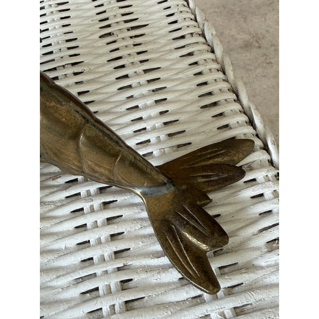 Vintage Hollywood Regency Coastal Brass Lobster/Crayfish Sculpture For Sale In Naples, FL - Image 6 of 12