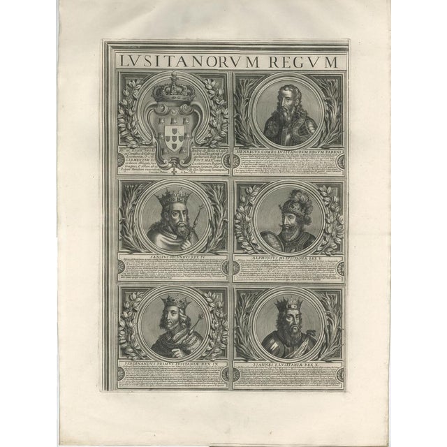 Lusitanorum Regum Icones – Complete Kings of Portugal Table, Rome c.1700 This complete multi-sheet engraved series titled...