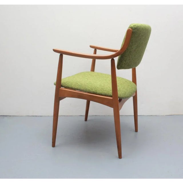 Green Fabric Armchair, 1965 For Sale - Image 11 of 13