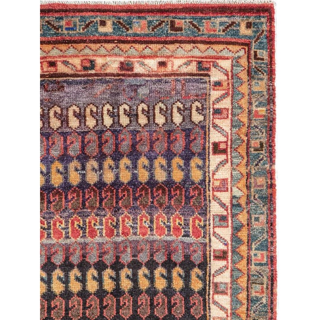 Rustic Vintage Persian Hamadan Rug – Size: 3' 1" X 6' 1" For Sale - Image 3 of 4