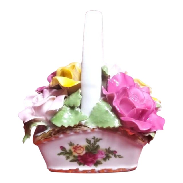 Royal Albert England Bone China Musical Basket of Roses 1962 For Sale