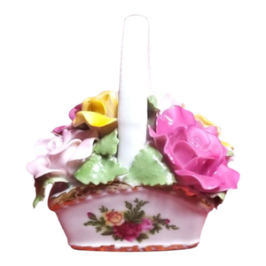 Royal Albert England Bone China Musical Basket of Roses 1962