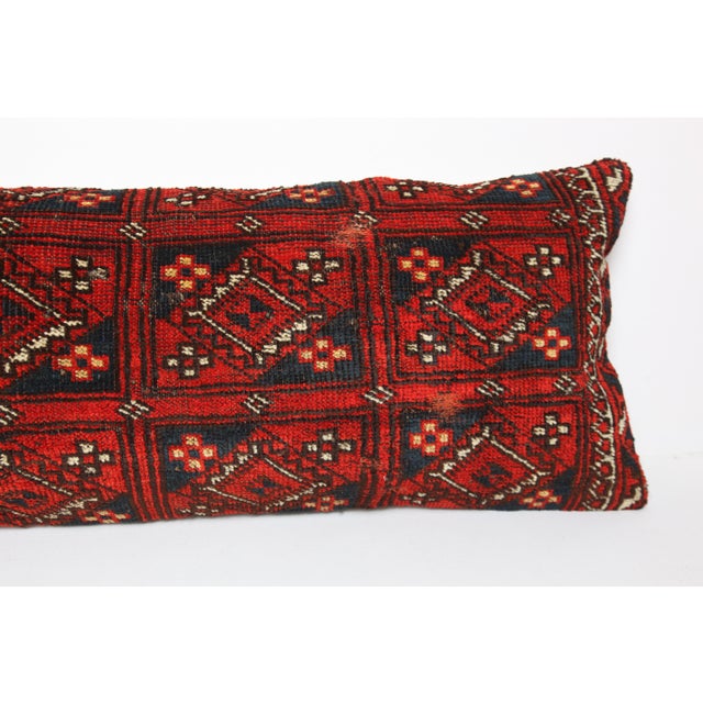 2000 - 2009 Antique Turkoman Rug Bedding Pillow Cases -16'' X 40'' For Sale - Image 5 of 10