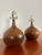 A pair of medium brown ceramic bulb table lamps by Lotte and Gunnar Bostlund. Such a rare thing to find a pair of these...