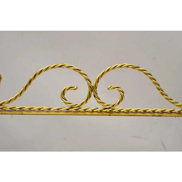 Metal Mid 20th Century Italian Hollywood Regency Gold Gilt Iron 3 Tier Shelf Small Display Stand (B) For Sale - Image 7 of 10