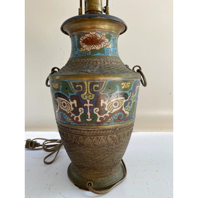 Metal 1960s Asian Style Metal Lamp For Sale - Image 7 of 10