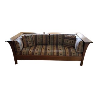 1990s Vintage Stickley Mission Style "Prairie Settle" Sofa For Sale