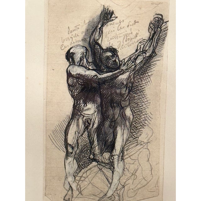 Traditional Auguste Rodin “Dante and Virgil Frightened by the Demons” 1897 Heliogravure, Edition of 125 For Sale - Image 3 of 6