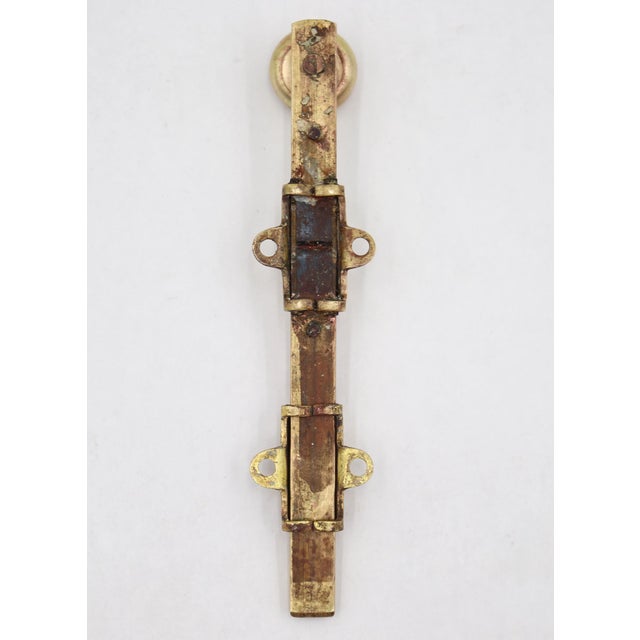 Mid 20th Century Vintage 6.625 In. Brass Surface Door Bolt For Sale - Image 5 of 7