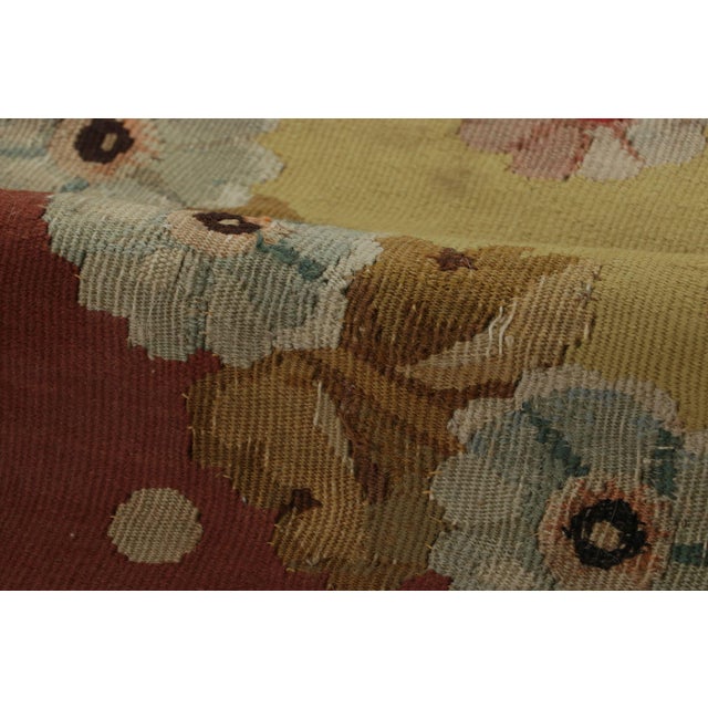 Empire Period Antique Aubusson Rug, Rococo Floral Medallion - Rug & Kilim For Sale In New York - Image 6 of 7