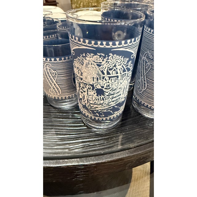 Large Collection of Currier & Ives Vintage Dish Set, With Glasses (70 Pieces Total) For Sale - Image 10 of 18