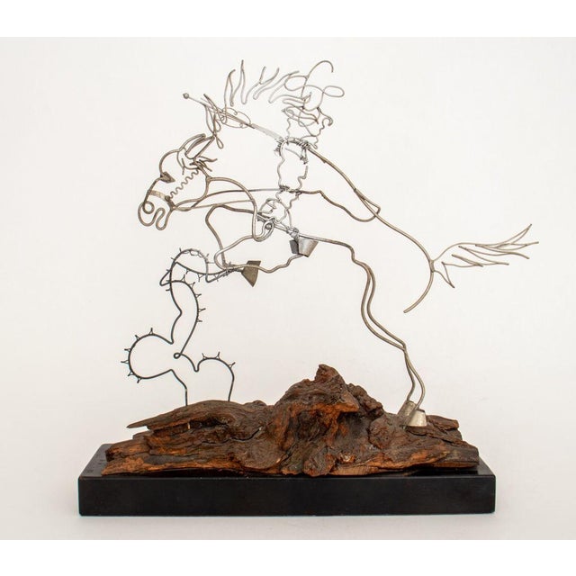Ted Weidhaas "t.n.t." Cowboy Wire Sculpture For Sale In New York - Image 6 of 8