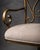 Late 20th Century Pair of Vintage Sunlit Bronze Scrollwork Swivel Armchairs — Suede Seats, Rolling Casters, 38” H For Sale - Image 5 of 6