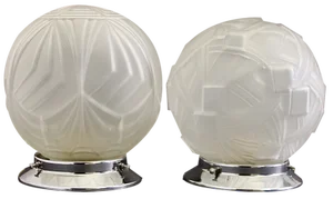 Art Deco Wall, Table or Ceiling Lamps, 1930s, Set of 2